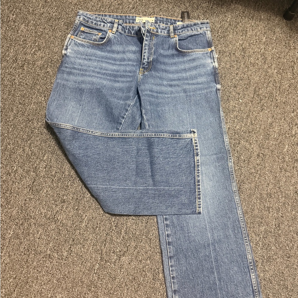 Zara Straight Leg Blue Jeans